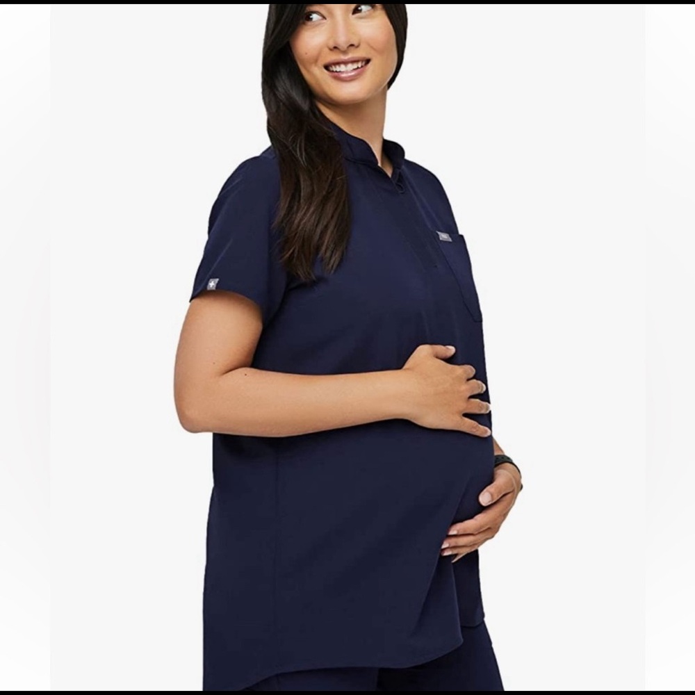 Women's Navy Kitale Maternity - Scrub Top - XL / Navy